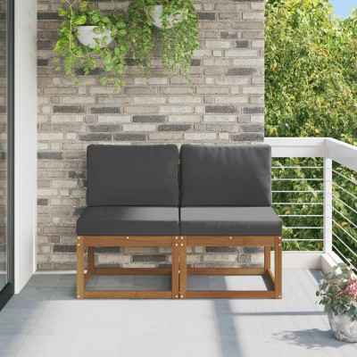 2 Piece Outdoor Middle Sofa...