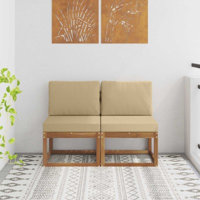 2 Piece Outdoor Middle Sofa...
