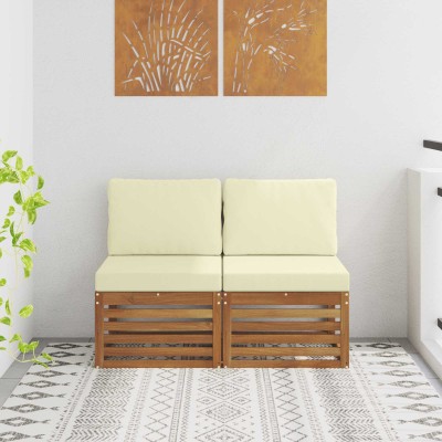2 Piece Outdoor Middle Sofa...