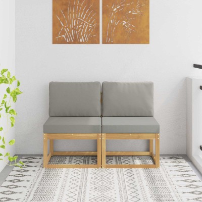 2 Piece Outdoor Middle Sofa...