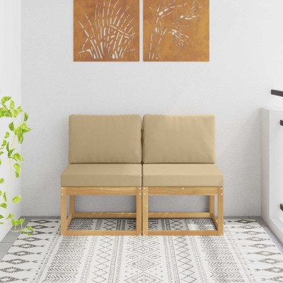 2 Piece Outdoor Middle Sofa...