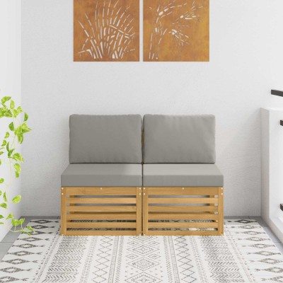 2 Piece Outdoor Middle Sofa...