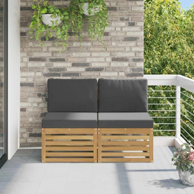 2 Piece Outdoor Middle Sofa...