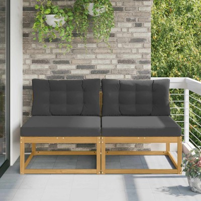 2 Piece Outdoor Middle Sofa...