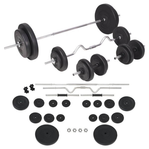Barbell and dumbbell set, 90 kg