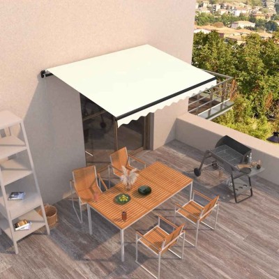 Manual retractable awning,...