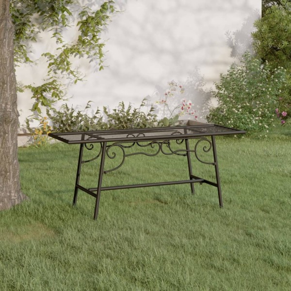 Bench around the tree, black, 110cm, steel