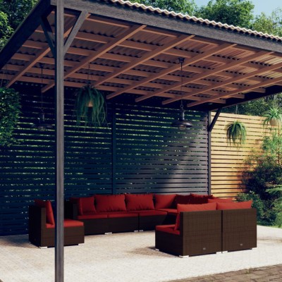 Garden set with cushions, 9...