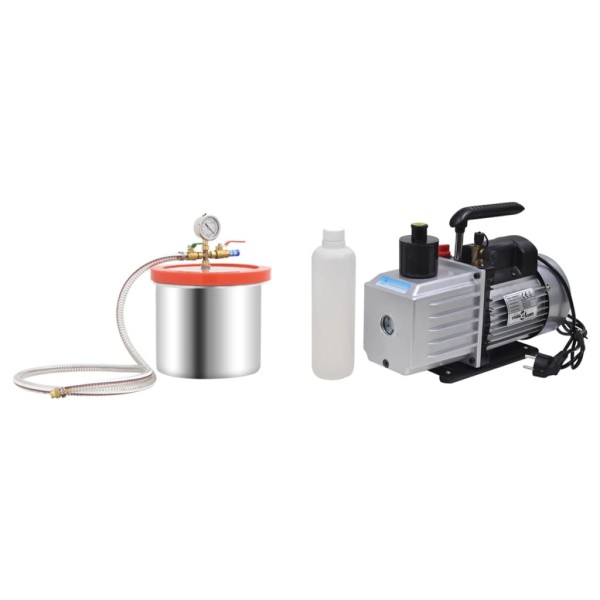 Vacuum chamber with 2-stage pump, 7.4 l