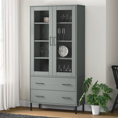 Bookcase with legs, grey,...