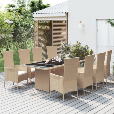 Garden set with cushions, 9...