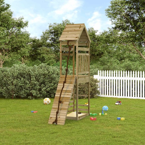 Playhouse with climbing wall, impregnated pine