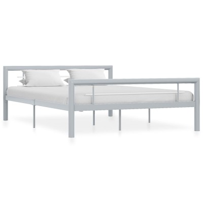 Bed frame, gray and white,...