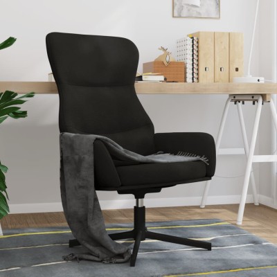 Lounge chair, black, velvet