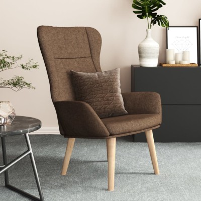 Lounge chair, brown, fabric