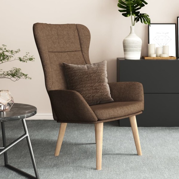 Lounge chair, brown, fabric