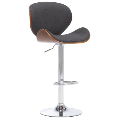 Bar stool, gray color, fabric