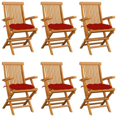 Garden chairs with red...