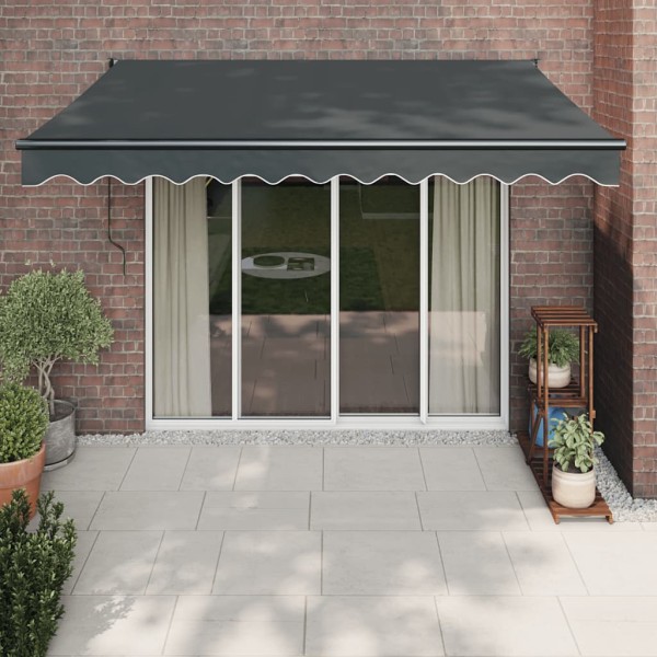 Automatic retractable awning, anthracite color, 3x2.5m