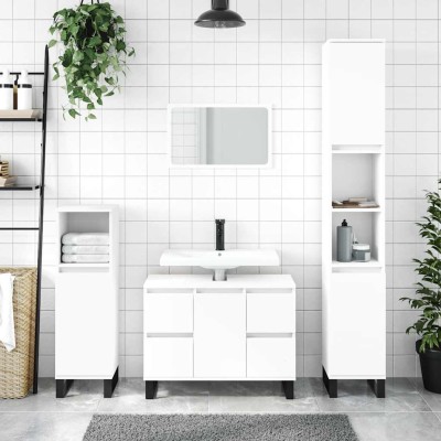 Bathroom cabinet, white,...