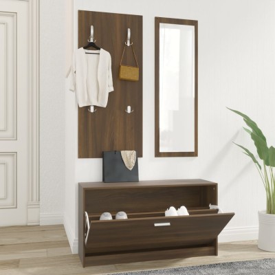 3-1 Shoe cabinet set, brown...