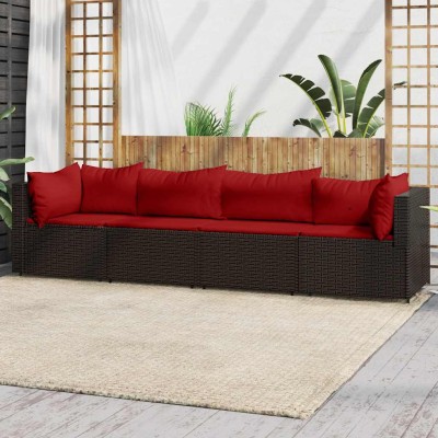 Garden set with cushions, 4...