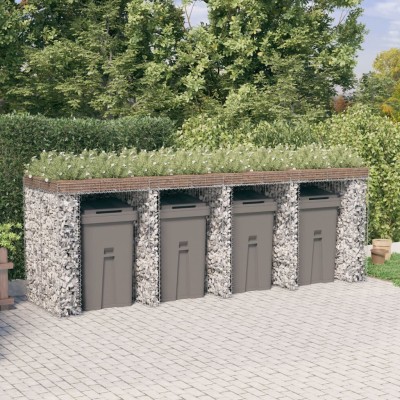 Gabion wall for garbage...