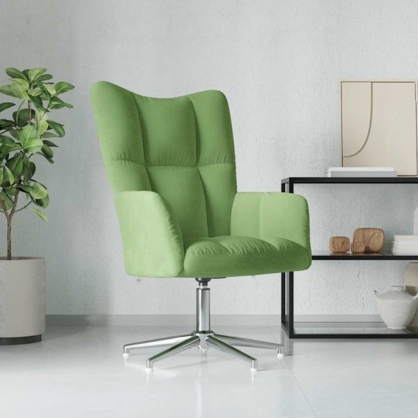 Lounge chair, light green, velvet