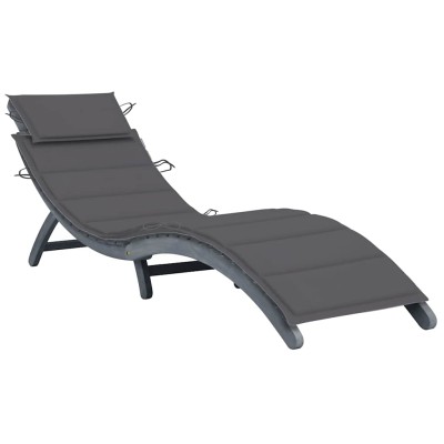 Sun lounger with mattress,...