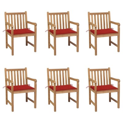 Garden chairs with red...
