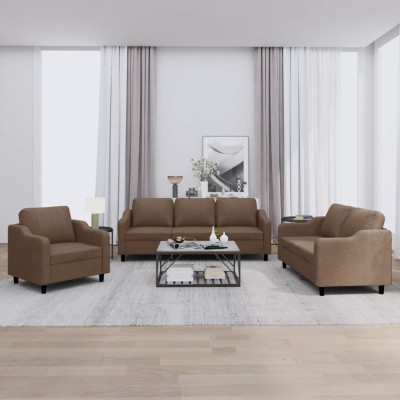 Sofa set with cushions, 3...