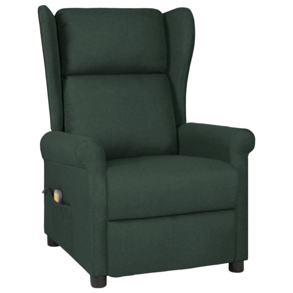 Massage chair, dark green, fabric