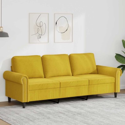 Three-seater sofa, yellow,...