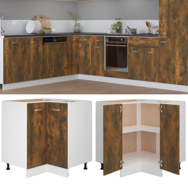 Kitchen cabinet, "Lyon", smoked oak, 75, 5x75, 5x81, 5cm