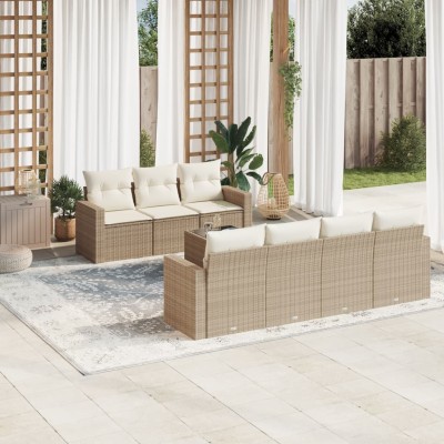 Sofa set with cushions, 8...