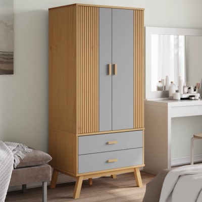 Wardrobe OLDEN, grey/brown,...
