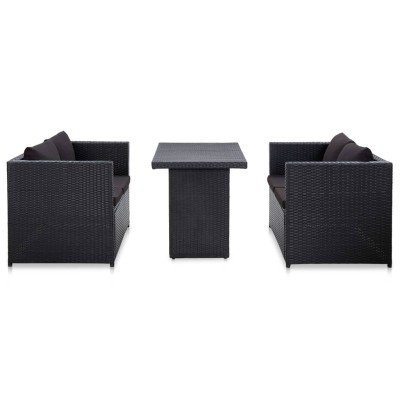Lounge set with pillows, 3...