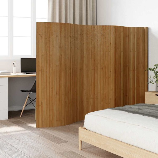 Room divider, brown, width 400 cm, height 165 cm, bamboo
