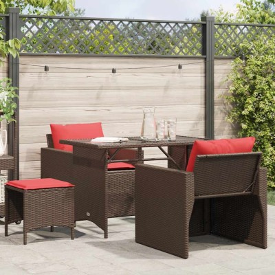 Sofa set with cushions, 4...