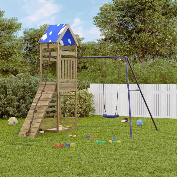 Outdoor playground set, impregnated pine wood
