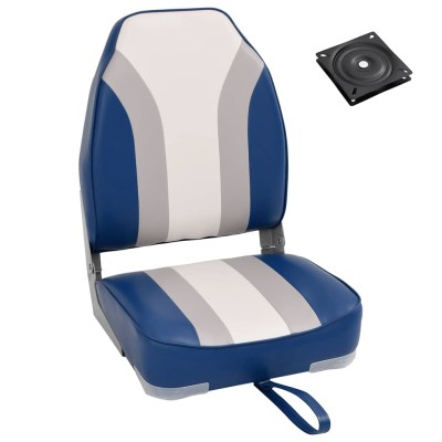Folding boat chair, high back