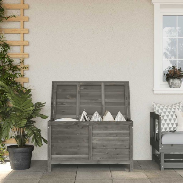 Garden storage box, anthracite, 99x49.5x58.5cm, solid spruce