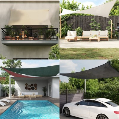 Sun sail, light gray, 6x8m,...