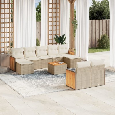 Sofa set with cushions, 10...
