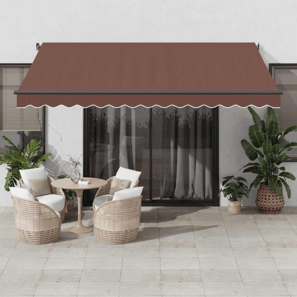 Automatic retractable awning, brown, 400x350cm