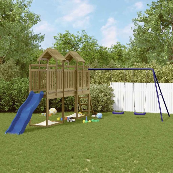 Outdoor playground set, impregnated pine wood