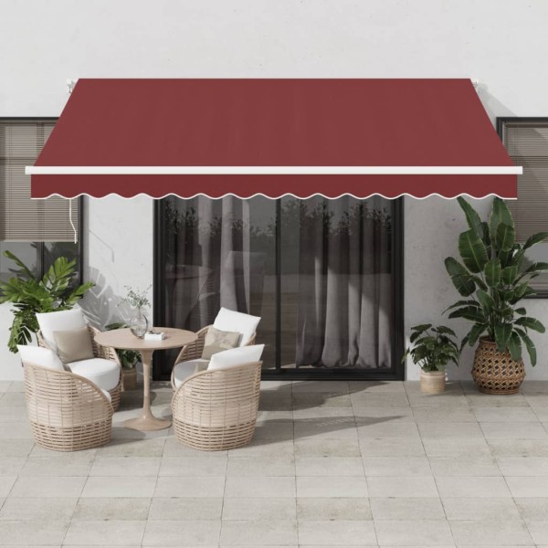 Automatic retractable awning, burgundy, 400x350cm