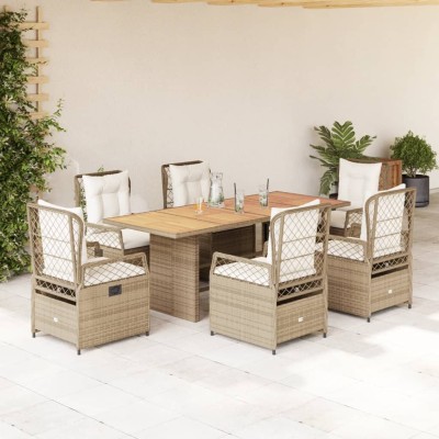 Garden set with cushions, 7...