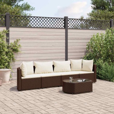 Sofa set with cushions, 5...