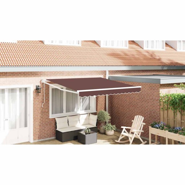 Automatic retractable awning, brown, 300x250cm